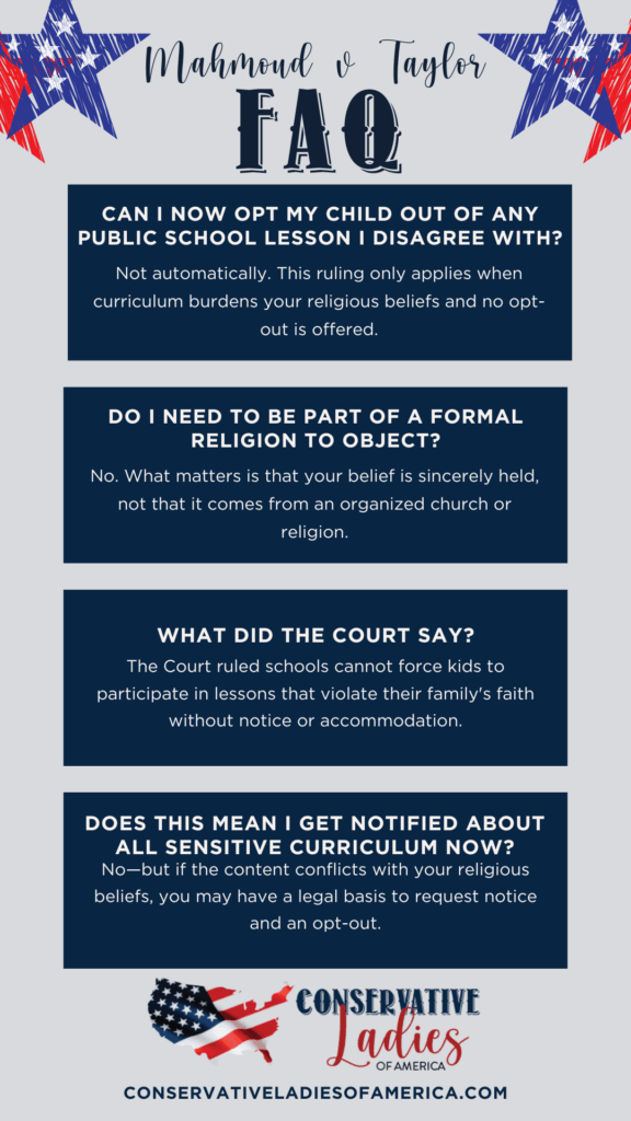 Victory for Parental Rights and Religious Freedom at the Supreme Court Mahmoud v Taylor FAQ